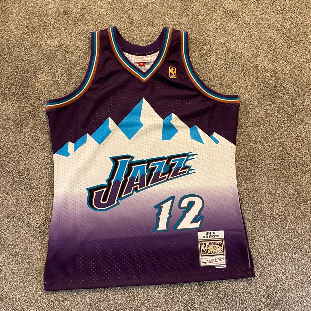 John Stockton Mitchell & Ness Utah Jazz Jersey